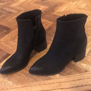 New Anthropologie Seychelles Black Leather Boots
